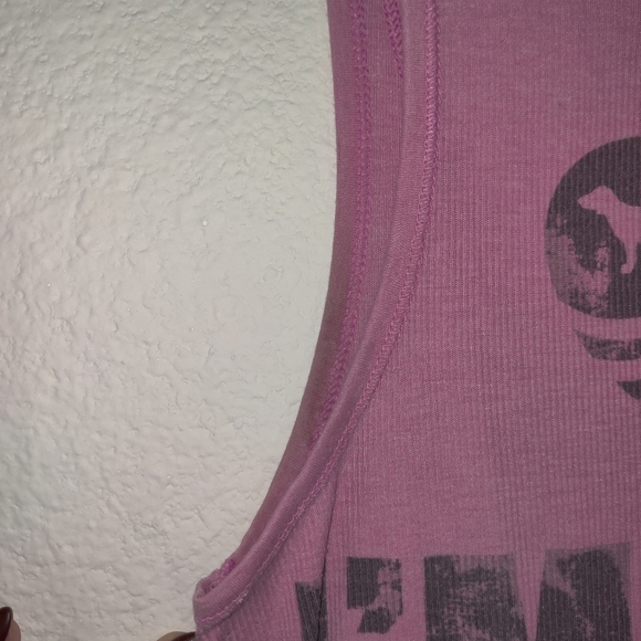 Pink Victoria Secret Kiss Me I'm One in a Million tank top racer back small - Picture 5 of 6